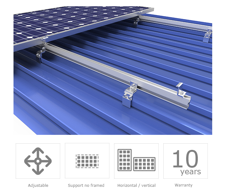  Soporte de montaje inclinable para panel solar, a prueba de  tiempo, kits de soportes de montaje en panel solar ajustables para balcón :  Patio, Césped y Jardín
