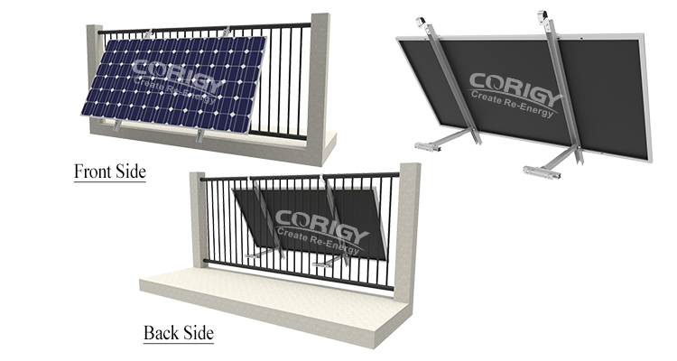 balcony solar rail bracket design