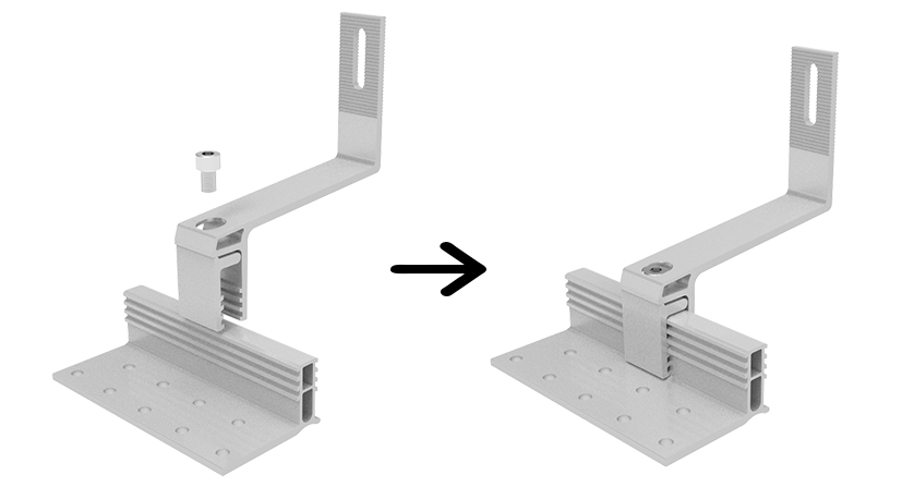 Gancho de panel solar para techo de tejas de aluminio