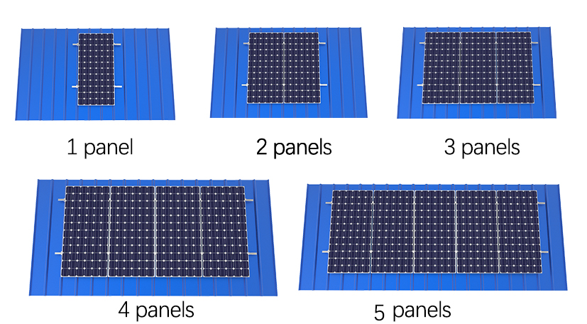 Fabricante de estructuras de fijación solar para techos de hojalata.