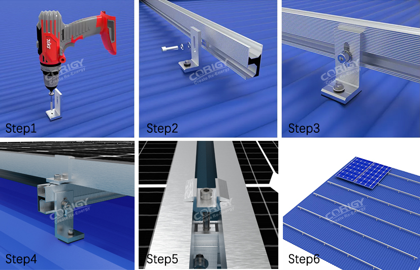 How to install solar panel on a metal roof