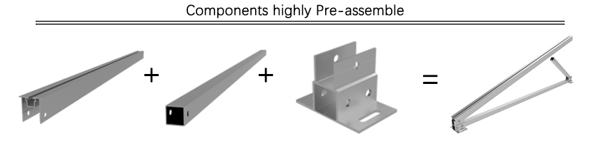Easy Install Solar Rack for Flat Roof