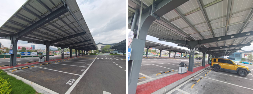 Solar Carport for Electric Vehicle Charging Stations