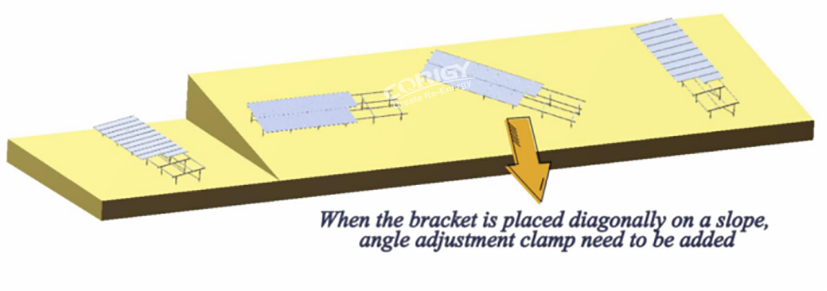 PV structure on mountain terrain