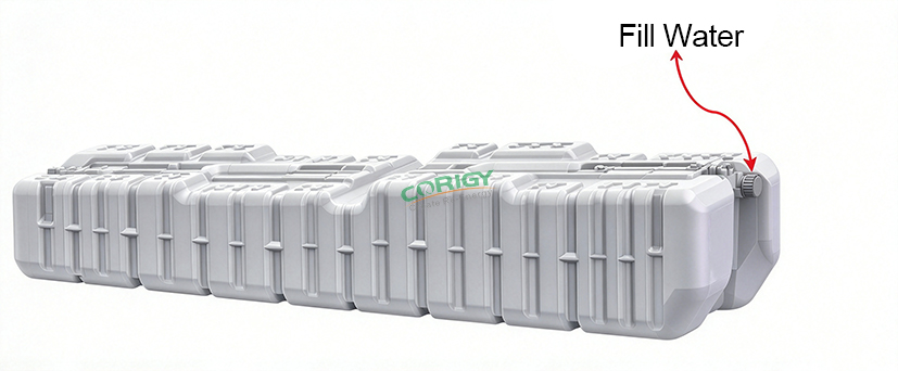 Ballast Tank for Solar Panel Installation