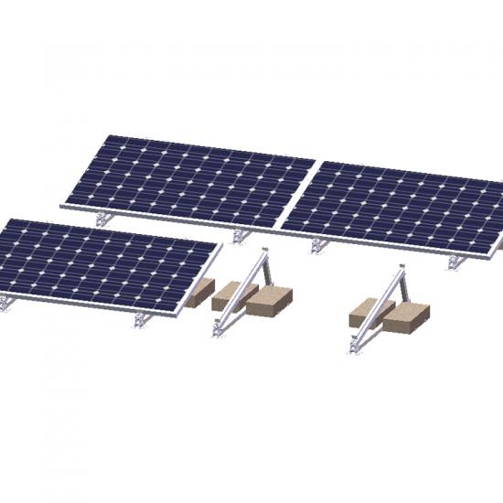 Solar power flat roof solar mounting system