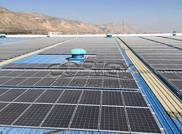 CORIGY SOLAR siempre techo de chapa de montaje para 1,05 MW de proyectos FOTOVOLTAICOS