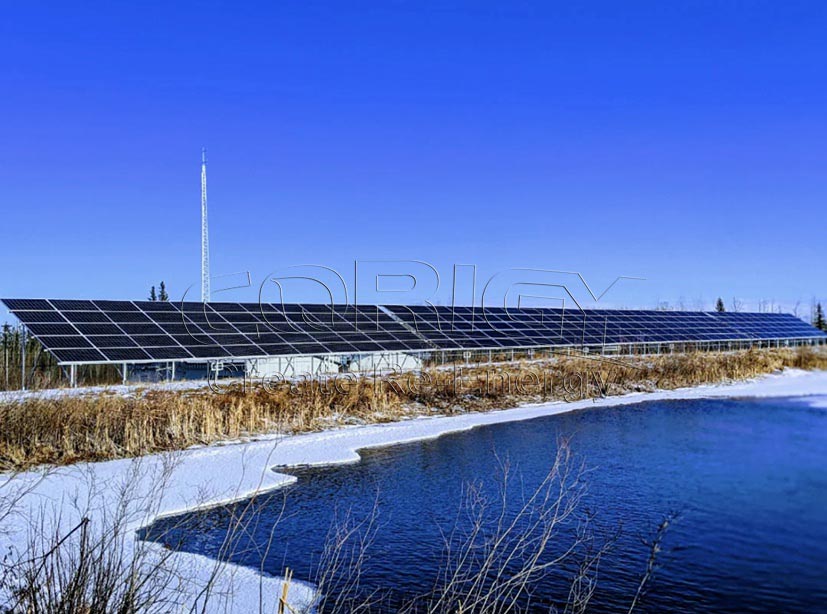  Corigy Solar completa 200kw CP-KC Sistema de montaje en tierra de aluminio en Canadá